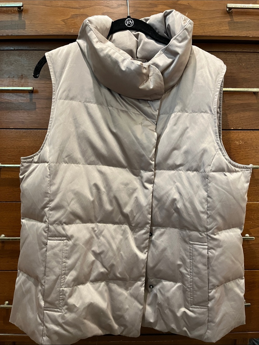 J. Jill Quilted Puffer Vest in Light Taupe